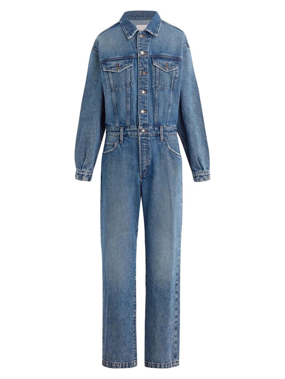 NEW Favorite Daughter The Epic Denim Jumpsuit in Blue Sz XL #LD578